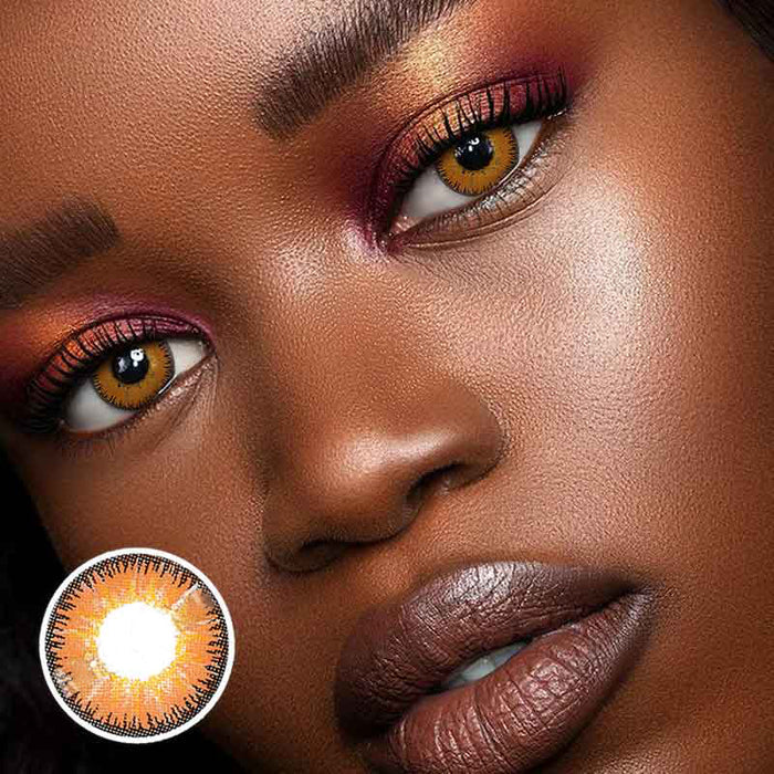 Vika Tricolor Brown Color Contact Lenses【PRESCRIPTION】