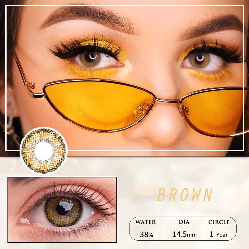 Angel Ice Brown Color Contact Lenses【Prescription】