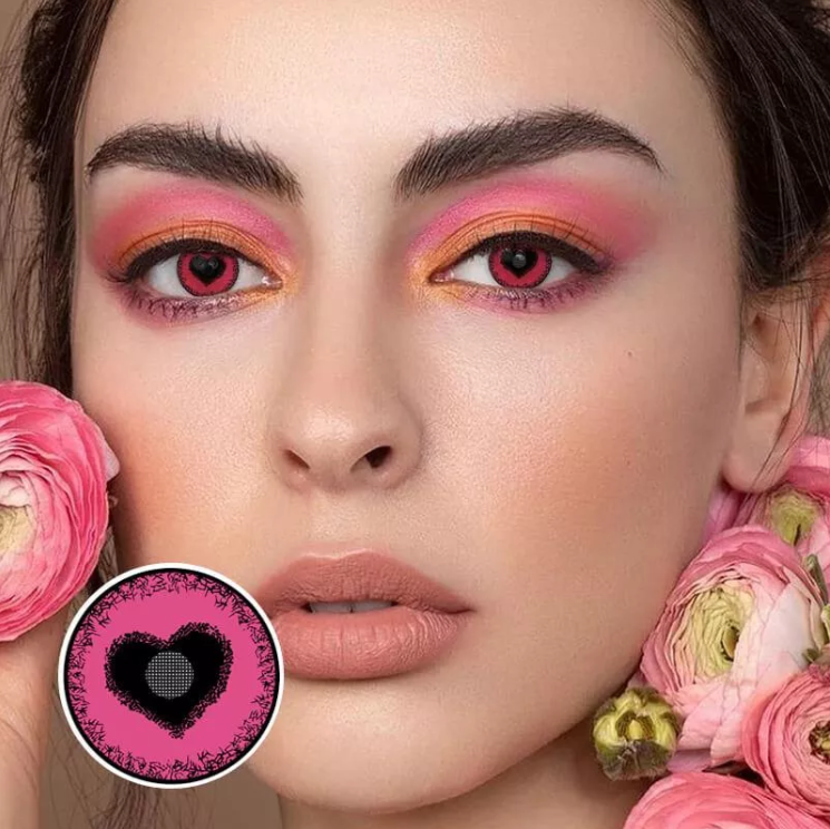 Anime Yandere Pink Hurt Cosplay Contact Lenses – contactlenscolor