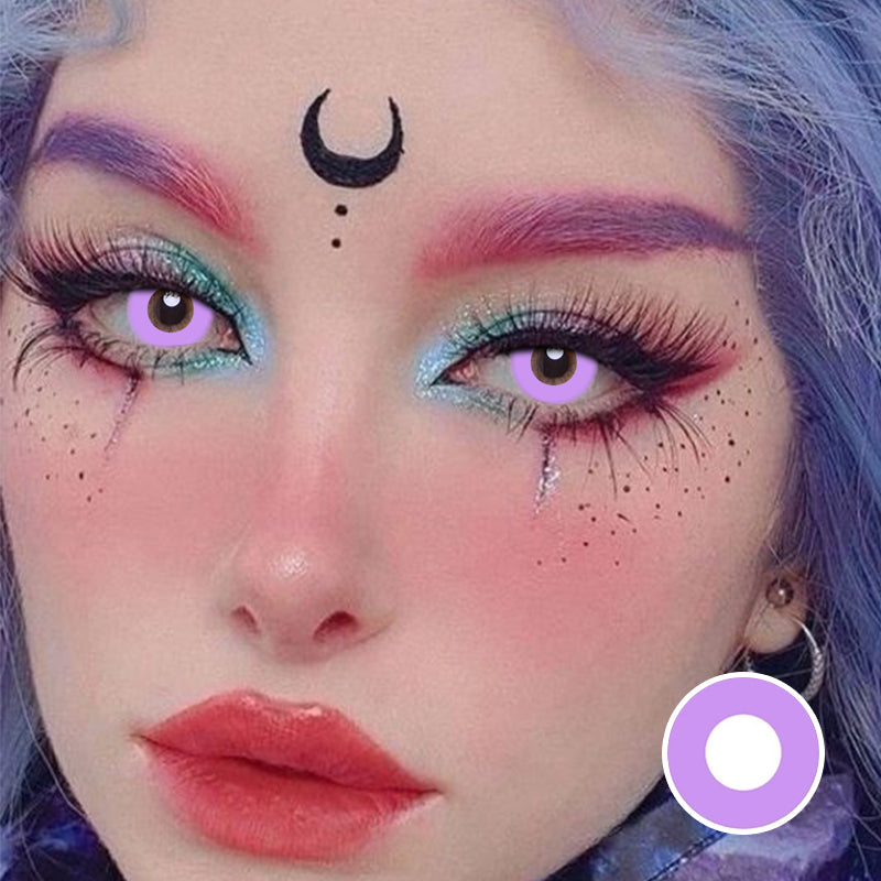 Purple Block Cosplay Color Contact Lenses